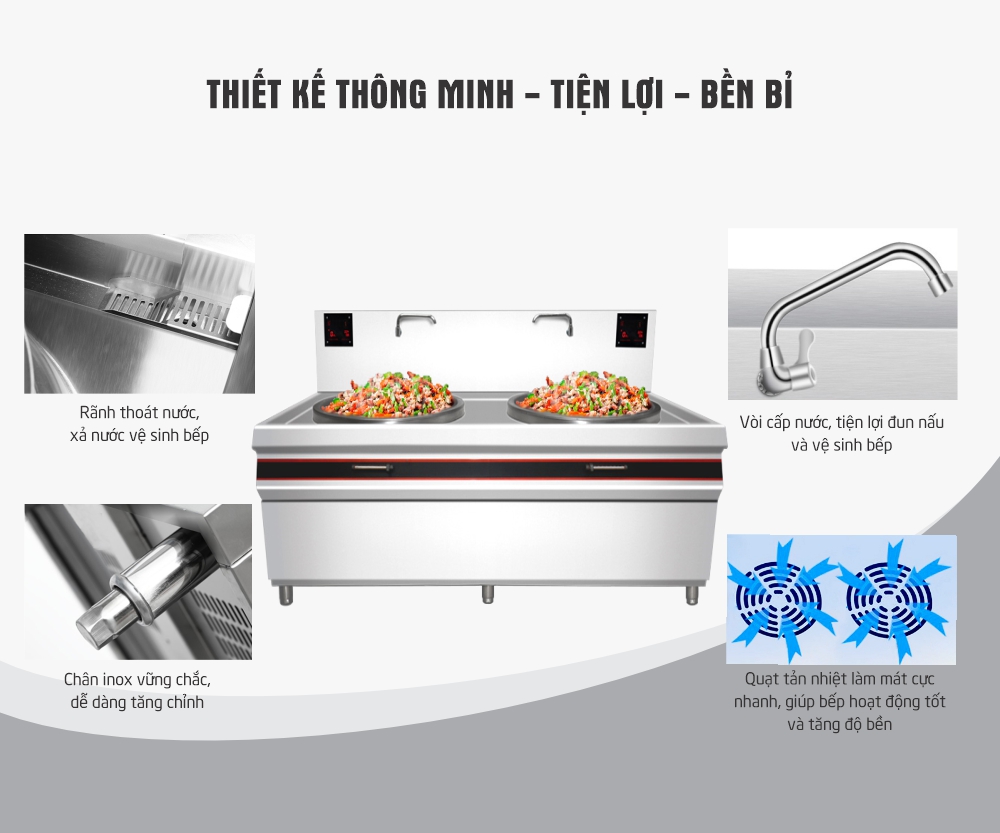 Bếp từ công nghiệp 30kw