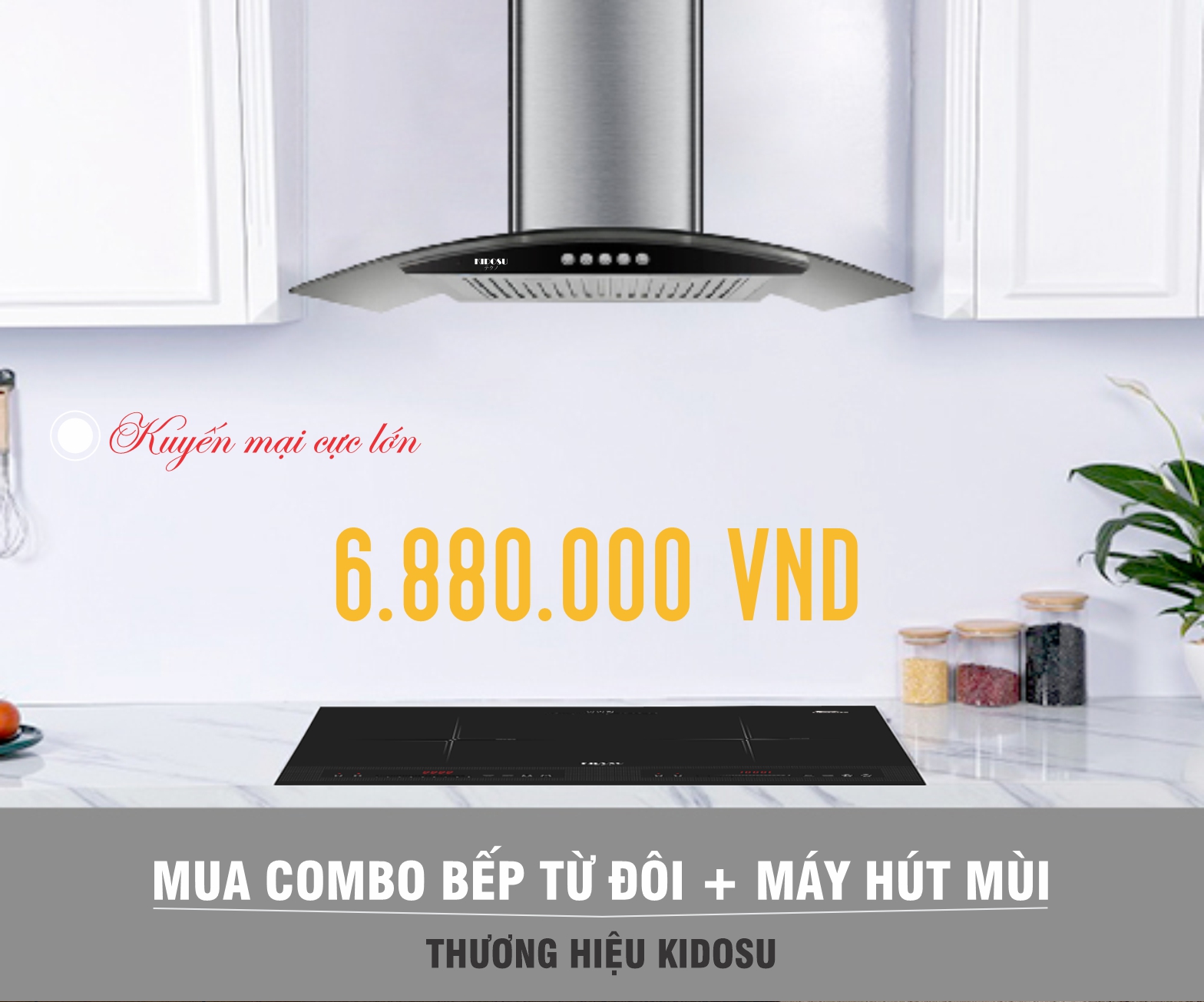 Combo Bếp từ đôi + Máy hút mùi giá rẻ nhất thị trường