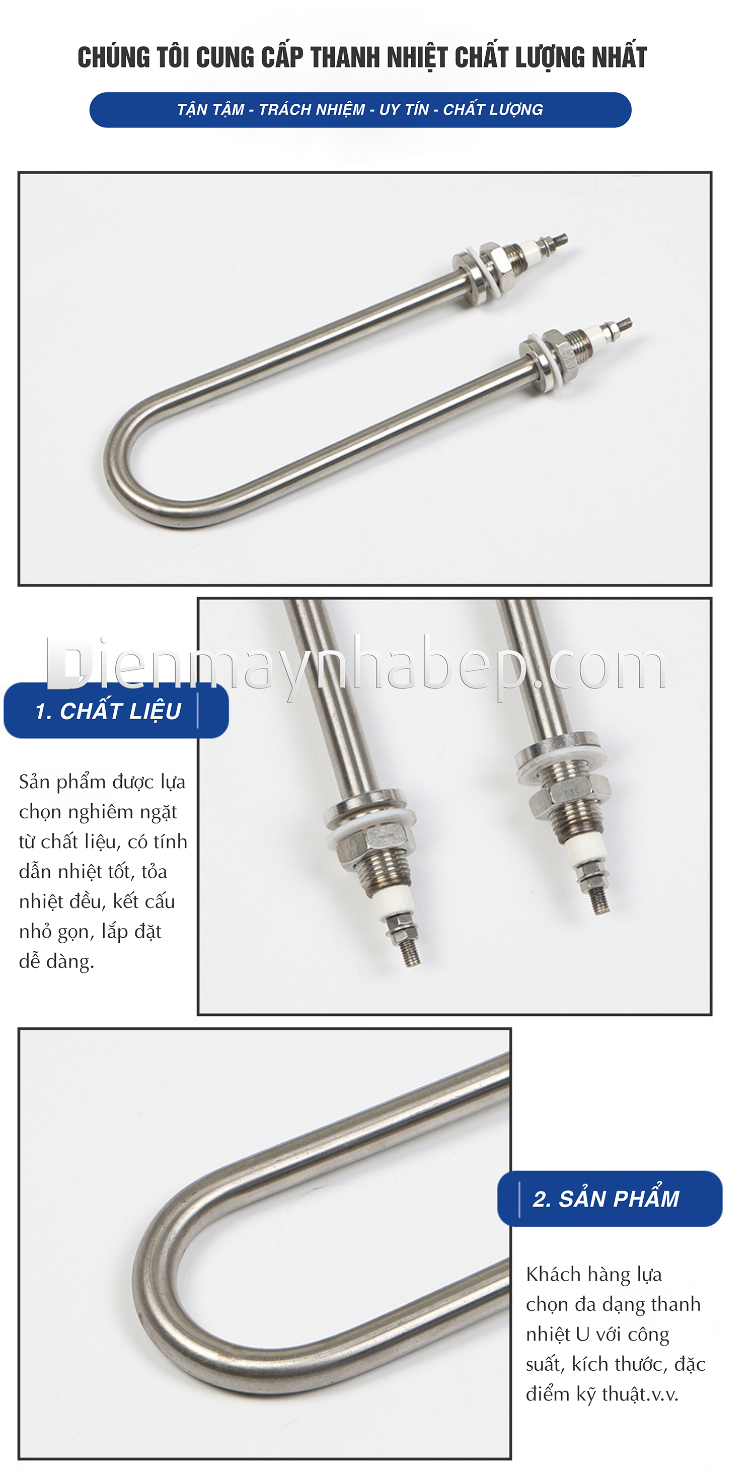 Thanh mayso 1kw nồi nấu phở Thanh điện trở 1kw