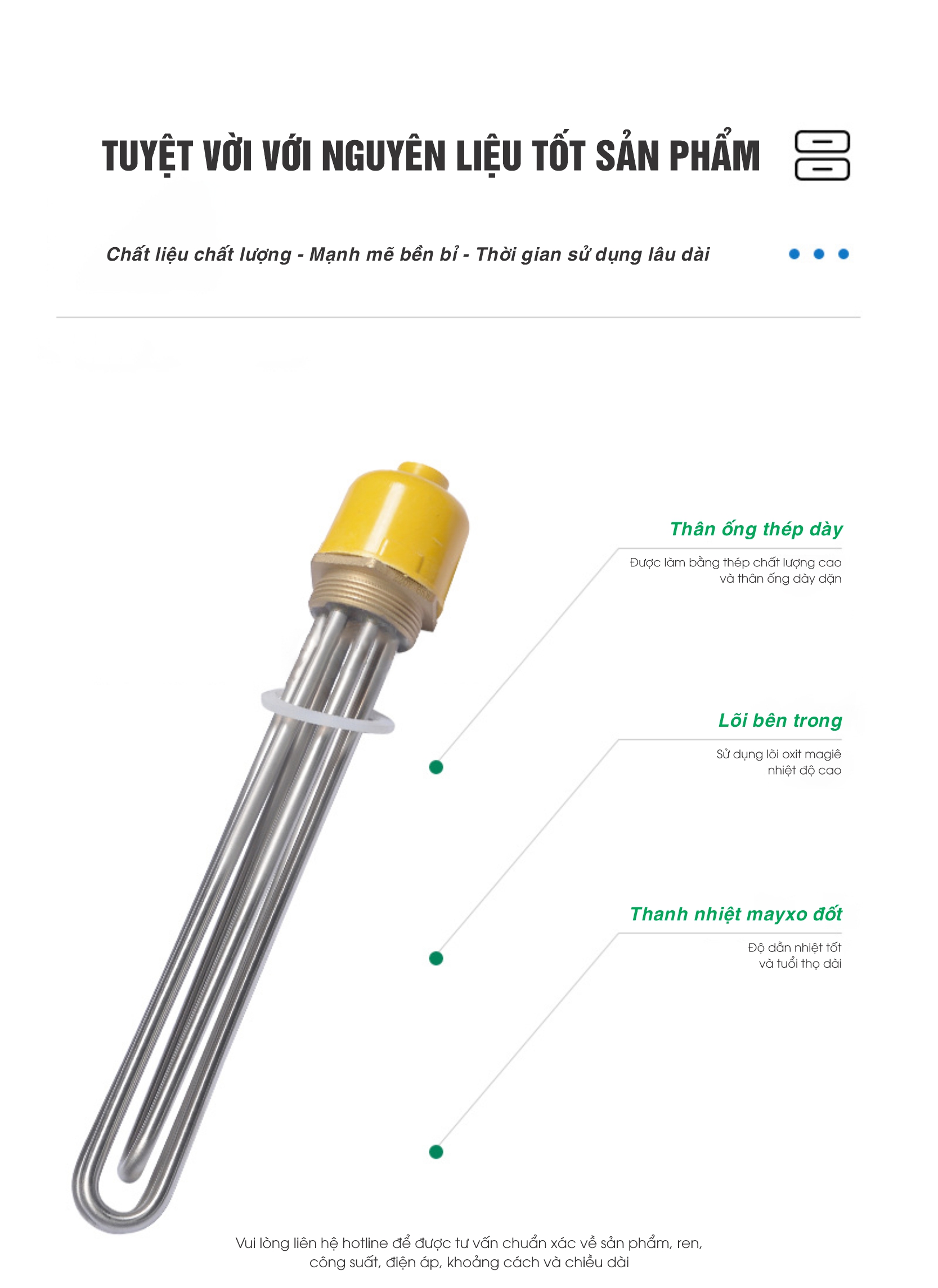 Thanh mayso 6kw Thanh điện trở 6kw