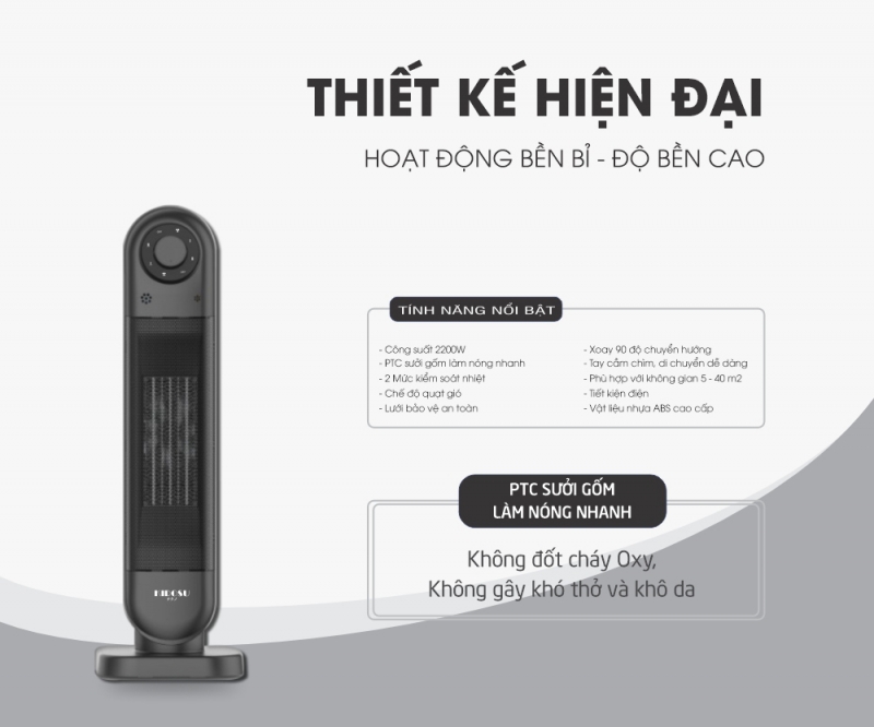 Máy sưởi gốm Kidosu KD-MS69