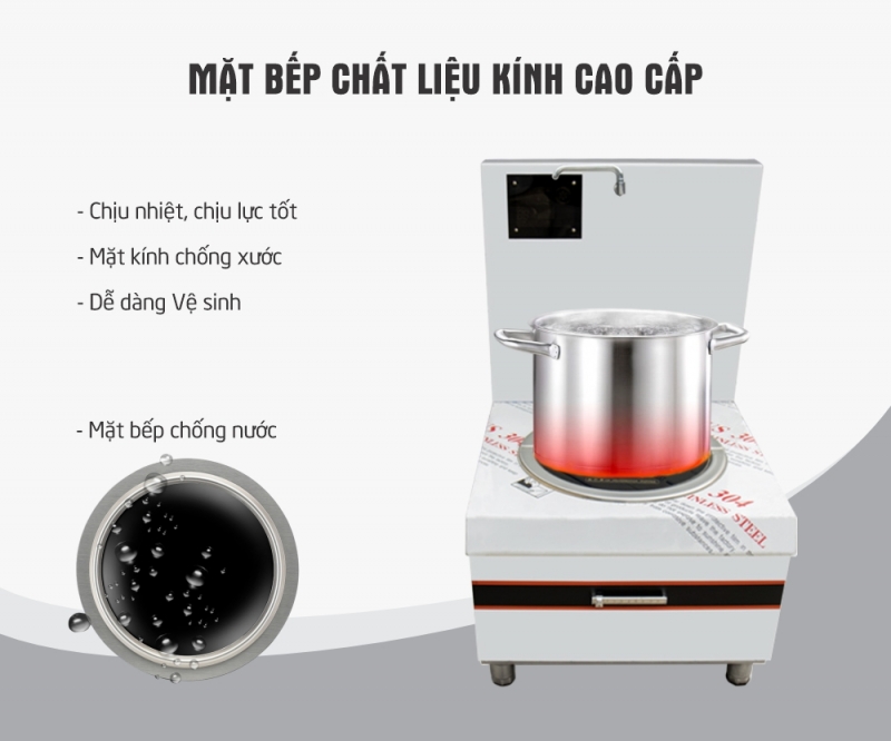 Bếp Hầm Đơn Điện Từ 15KW Phi 425