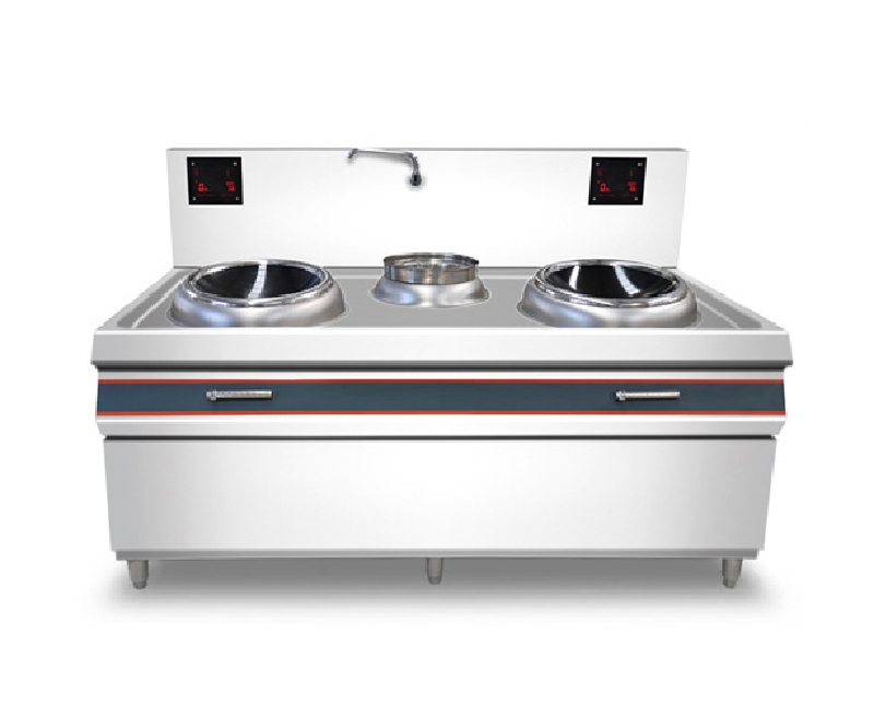 Bếp từ xào đôi công nghiệp 15Kw mặt kính lõm