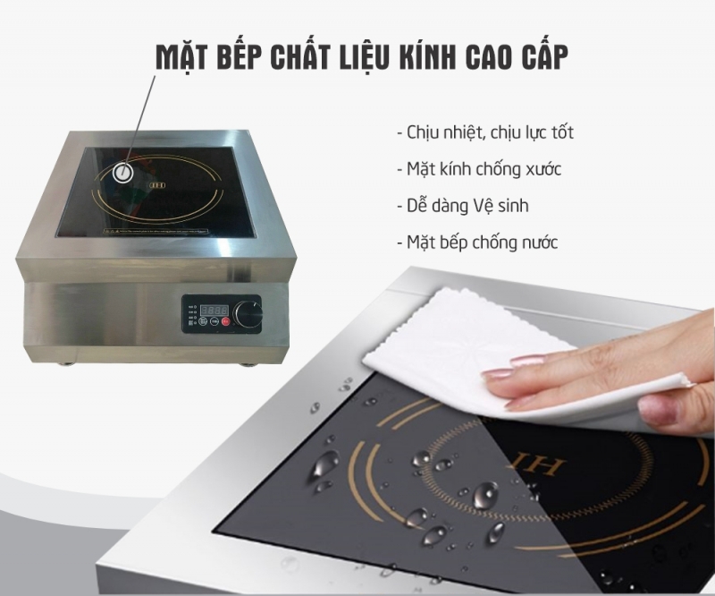 Bếp Từ Công Nghiệp 5Kw Mặt Phẳng