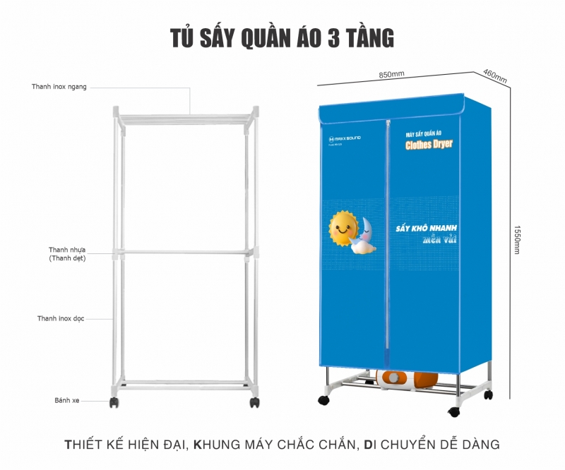 Tủ Sấy Quần Áo Maxxsound MX-S25
