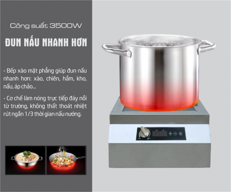 bếp từ xào công nghiệp 3,5kw