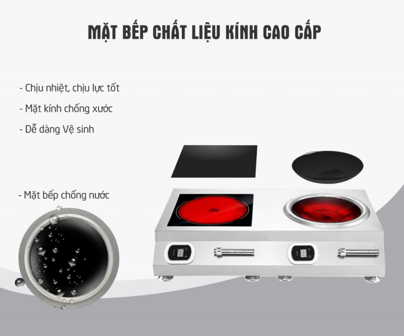 Bếp từ đôi công nghiệp