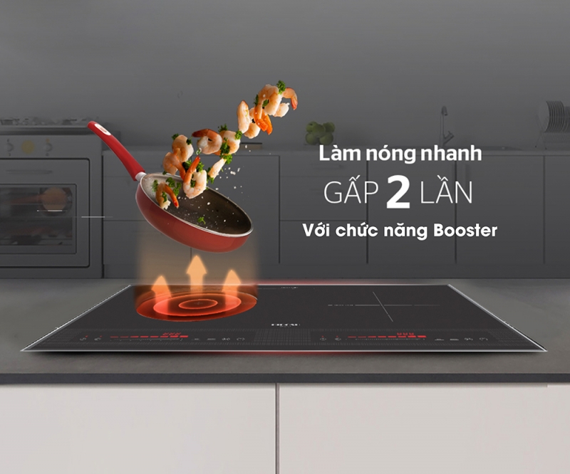 bếp từ đôi làm nóng cực nhanh