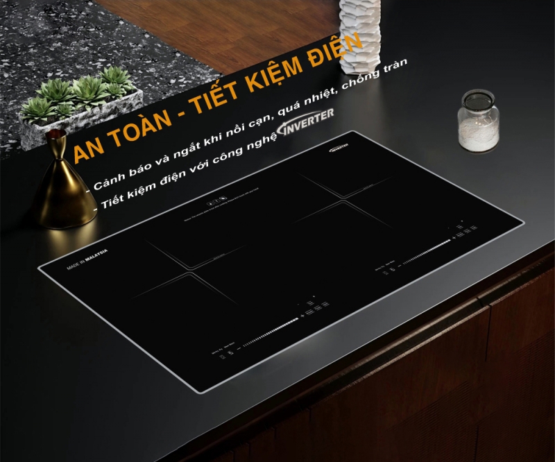 Bếp từ đôi Malaysia 2400w inverter