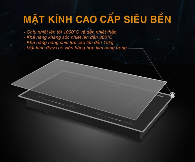 Bếp từ đôi Malaysia 2400w inverter