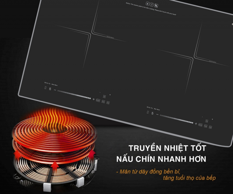 Bếp từ đôi Malaysia 2400w inverter