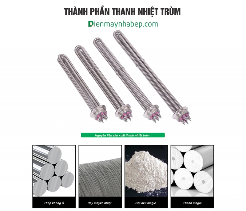 Thanh mayso 9kw nồi hơi Thanh nhiệt 9kw nồi hơi