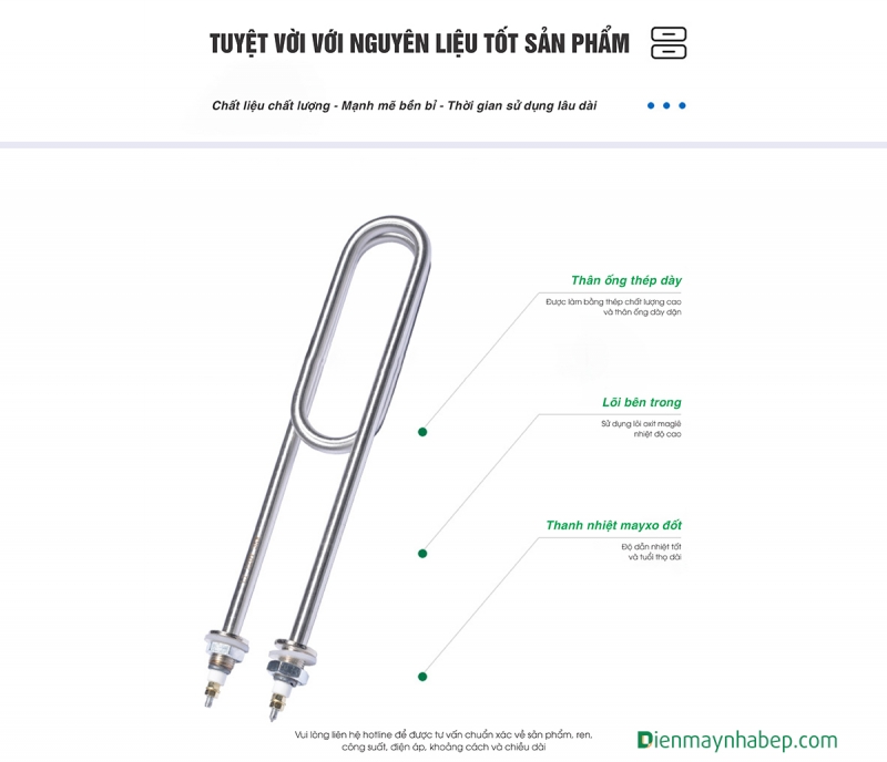 Thanh mayso 4kw tủ nấu cơm Thanh nhiệt 4kw tủ nấu cơm