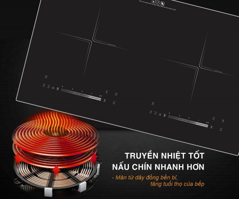 Bếp từ đôi giá rẻ 2400w inverter