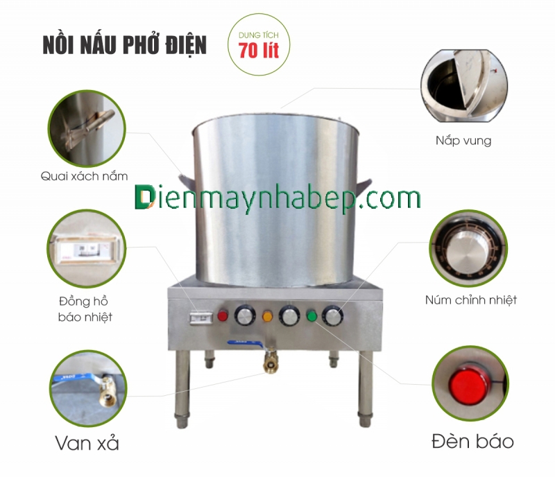 Nồi nấu phở 70 lít