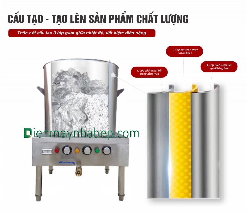 Nồi nấu phở điện 70 lít