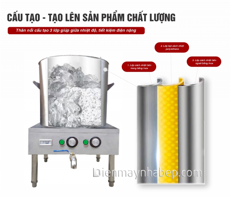 Nồi nấu phở điện 20 lít