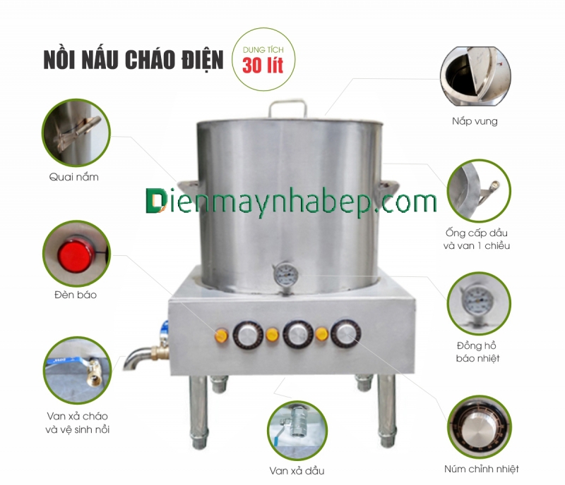 Nồi nấu cháo 30 lít