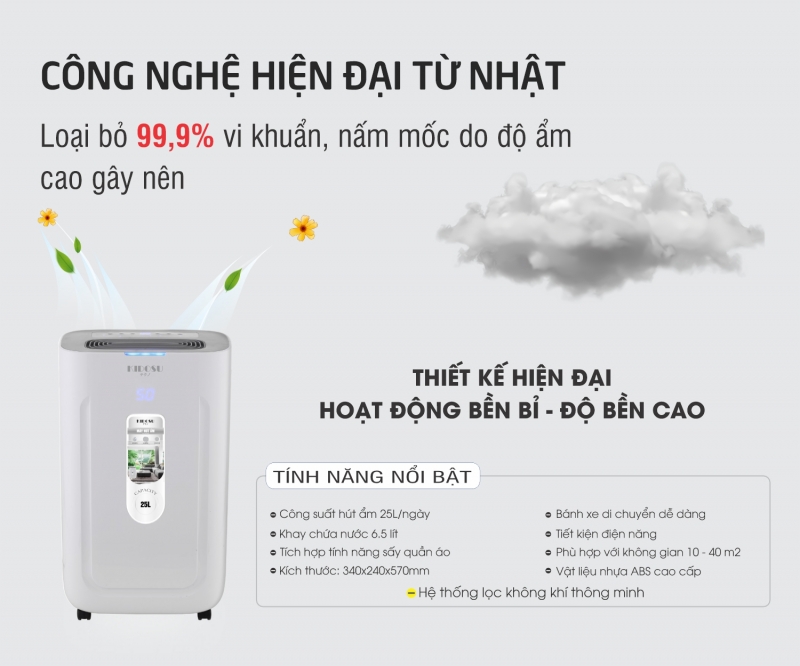 Máy hút ẩm 25 lít Kidosu KD-D28L