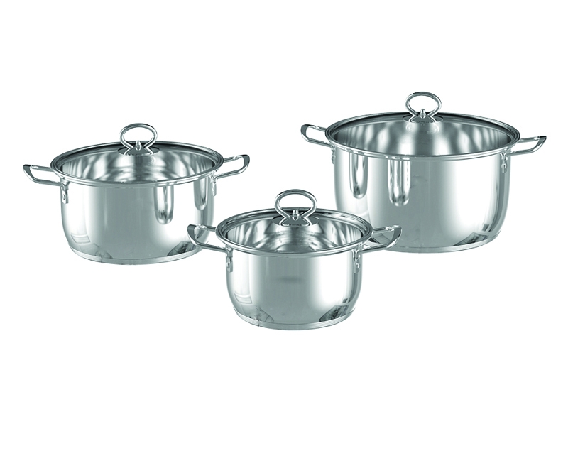 Bộ Nồi Inox Từ 3 Nồi Nắp Kính